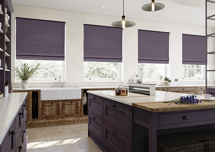 Norleigh, Plum - Roman Blind - Image 6